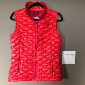Coral North Face vest